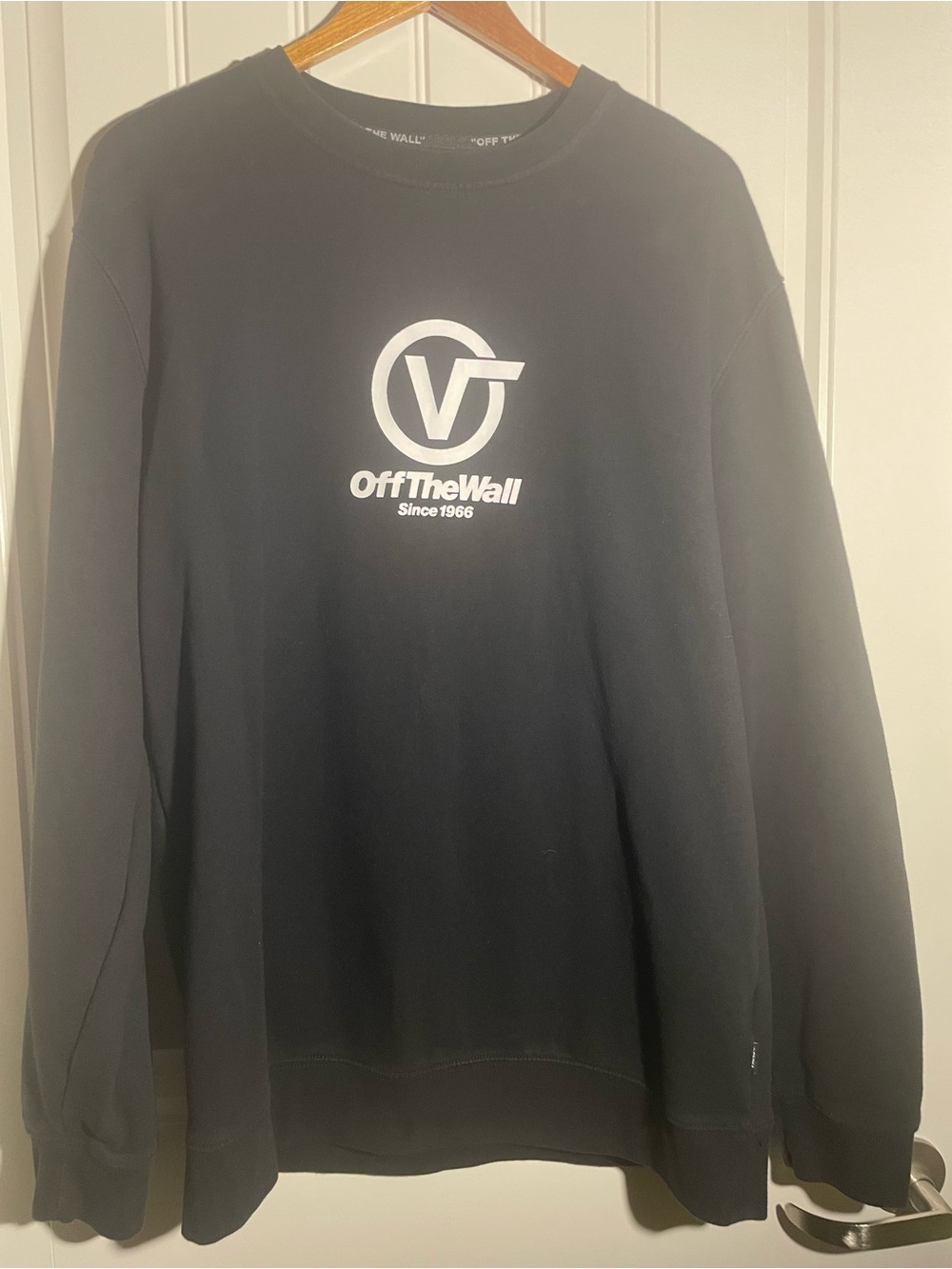 Vans Distorted Performance Black Crewneck Sweatshirt XL